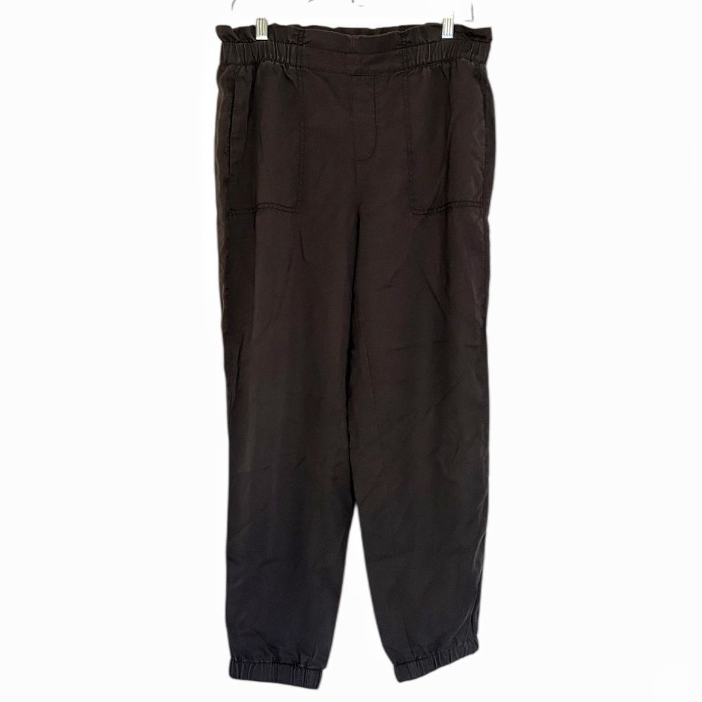 LOFT Black Paper-bag Lyocell Jogger Pants Size Medium Style 532812